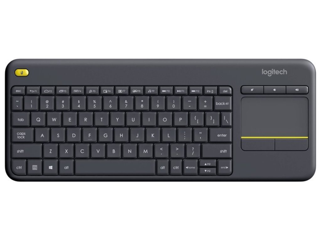 LOGITECH Wireless Touch Keyboard K400 Plus - bezdrátová, černá, ENG (920-007143)