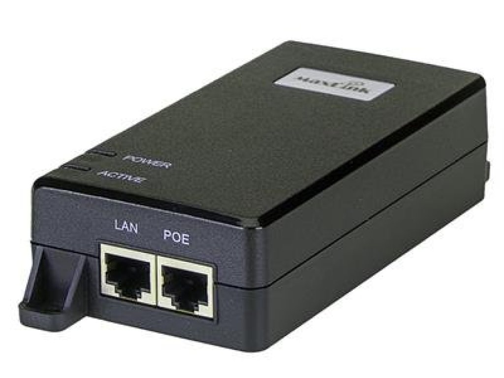 MaxLink PI60v2 PoE injektor - 802.3af/at/bt, 55V, 1.1A, 60W, 1Gbit (MAXPI60v2)