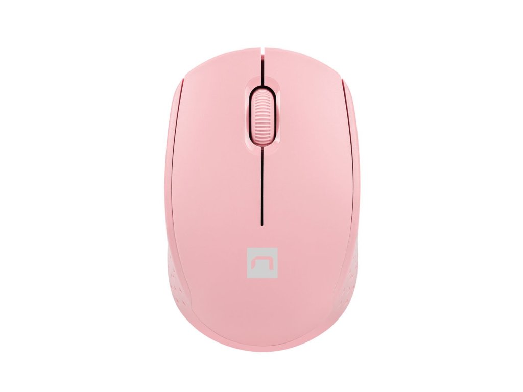 Myš Natec STORK - Kancelářská/Optická/1 600 DPI/Bezdrátová USB/Růžová (NMY-2002)