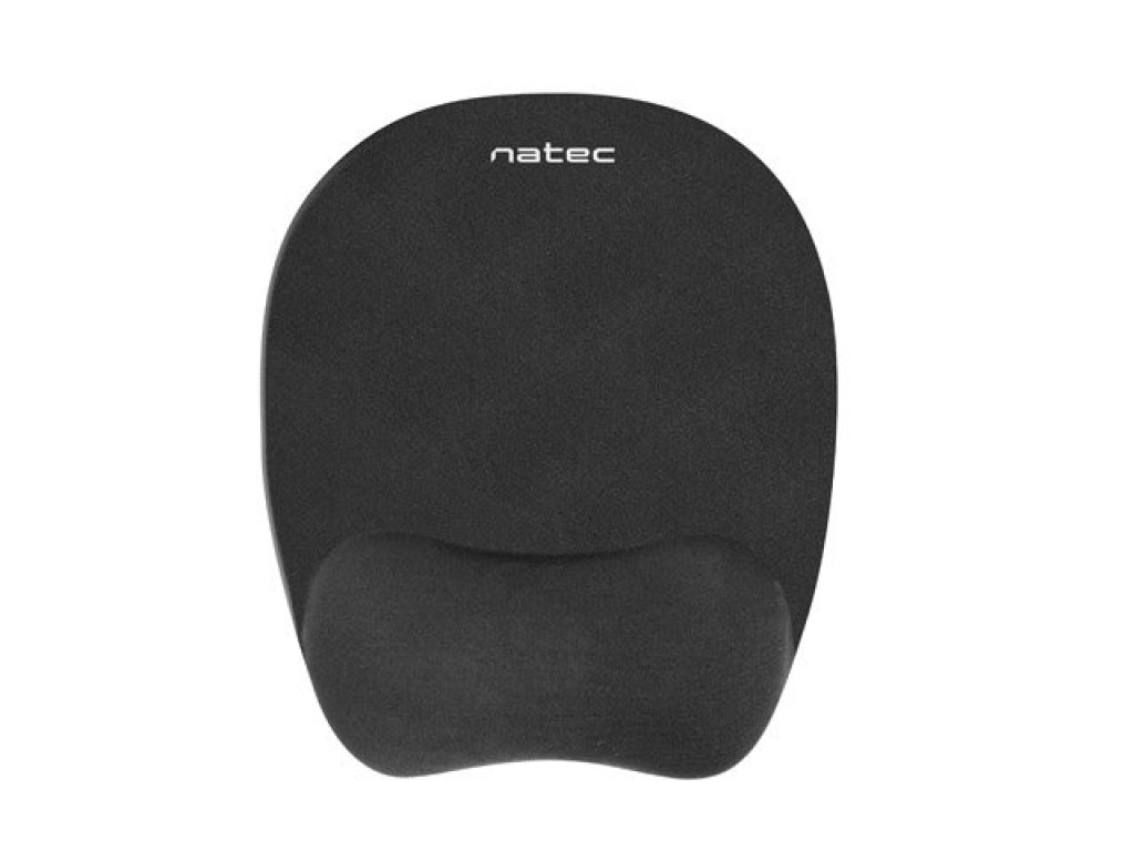 Natec CHIPMUNK podložka pod myš ergonomická , paměťová ěena, černá, 230x200 mm (NPF-0784)