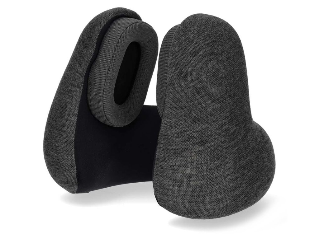 NEDIS bezdrátová sluchátka + mikrofon - Over-Ear, BT, cestovní polštář, výdrž 11 hod, hlasového ovládání, USB-C, antracit (TRBT2400BK)