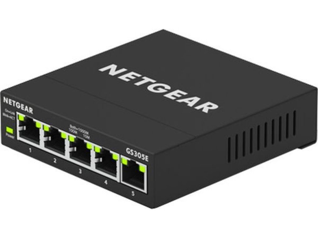 NETGEAR 5PT GIGE SMART MANAGED PLUS SOHO SW (GS305E-100PES)