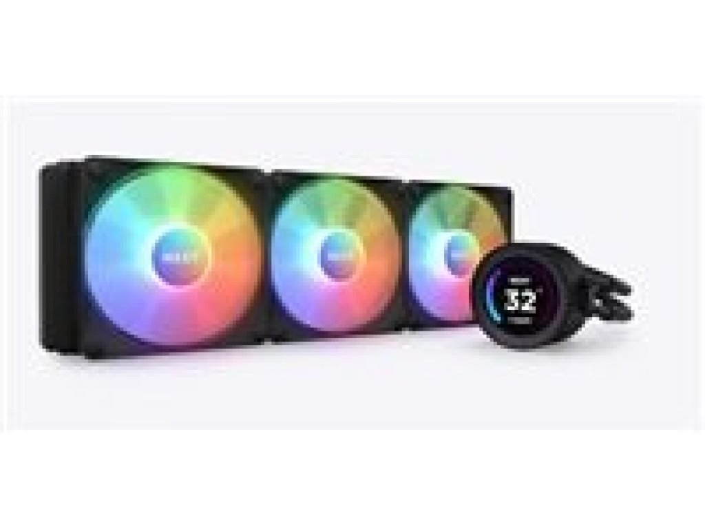 NZXT vodní chladic Kraken 360 ELITE RGB / 3x120mm RGB fan / 4-pin PWM / LCD disp.  (RL-KR36E-B1)