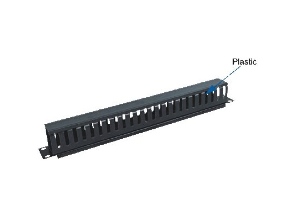 OEM 19" vyvazovací panel 1U, černý (7501)