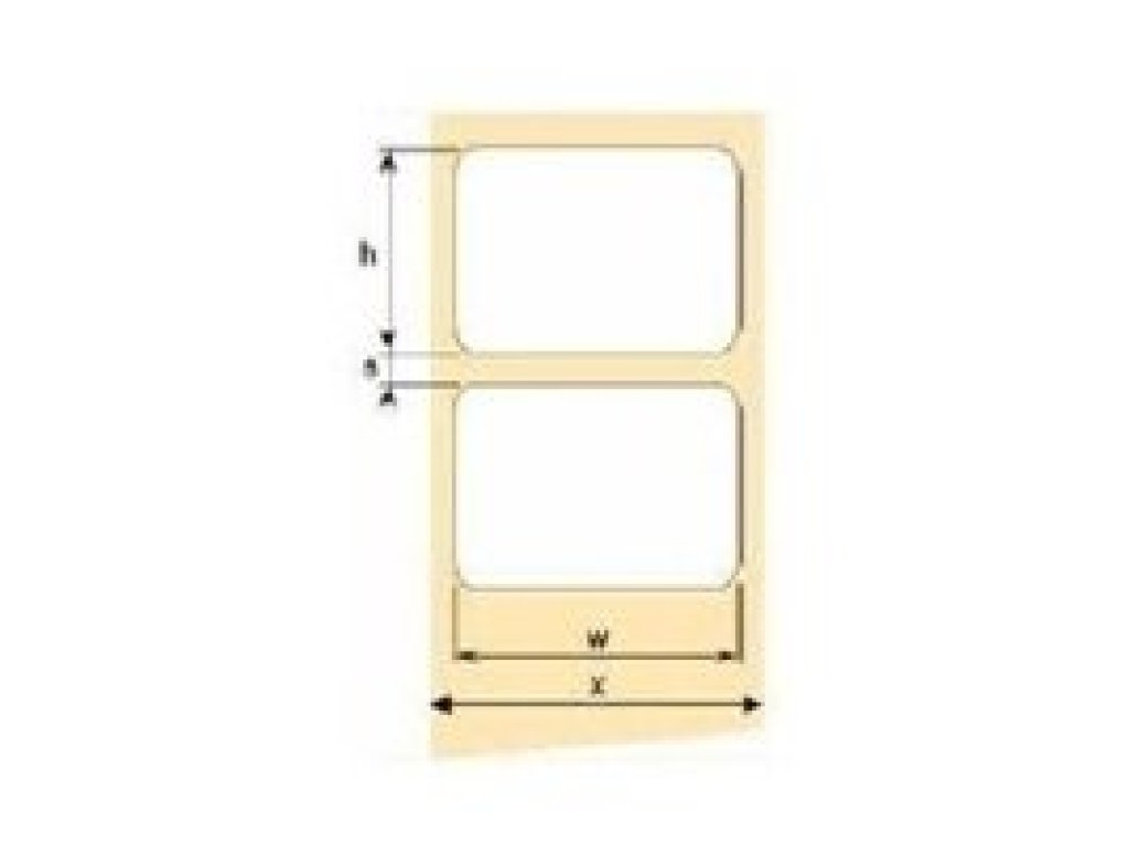 OEM 45mm x 25mm, bílý papír, cena za 2000 ks (LBL045025PB)