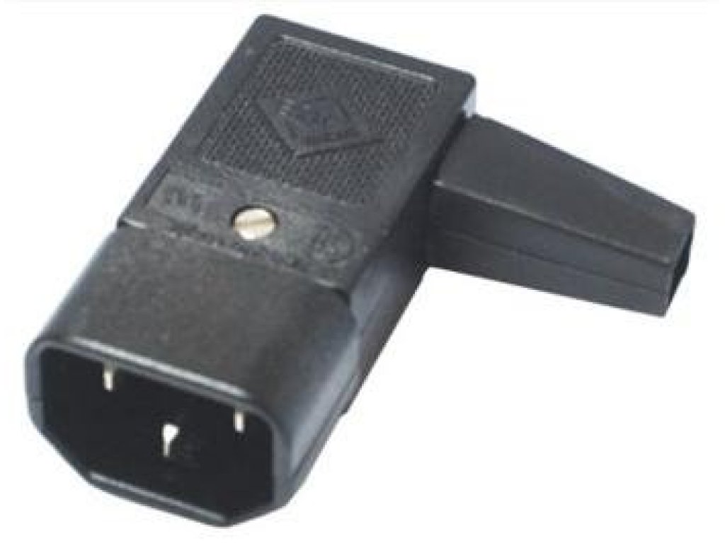 OEM konektor napájecí 230V, C14, M, pravoúhlý (CS220/M90)