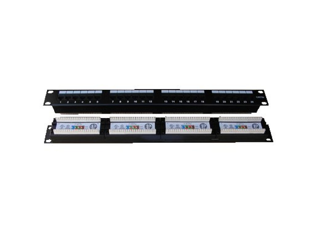 OEM Patch panel 24x RJ-45,Cat 5e UTP,1U, 19" Dual