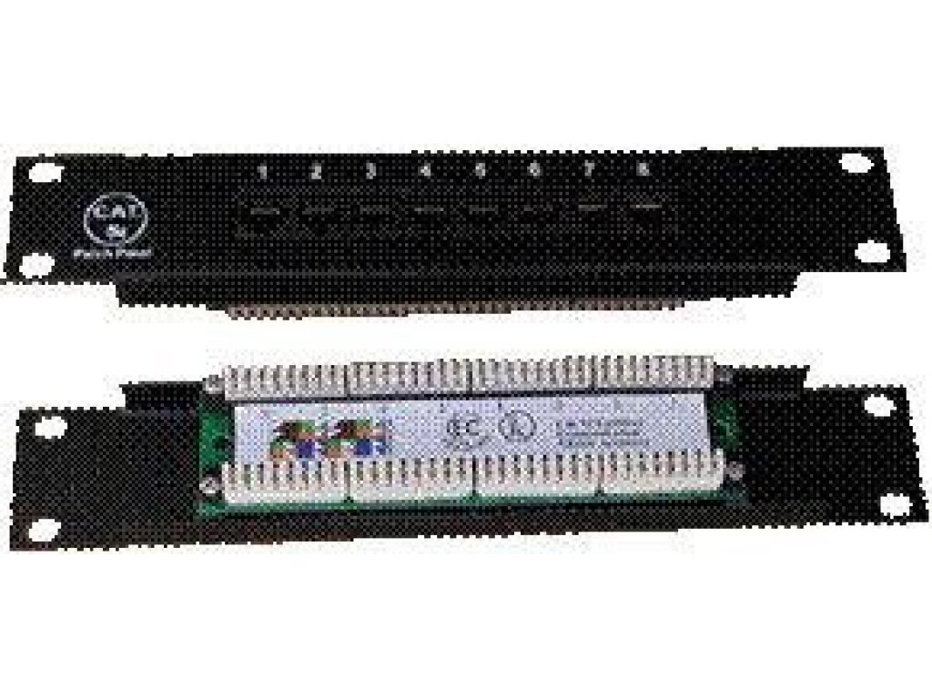 OEM Patch panel 8port Cat5E UTP 10" černý