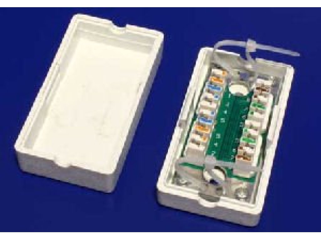 OEM Spojka RJ45 c5e bloková bílá