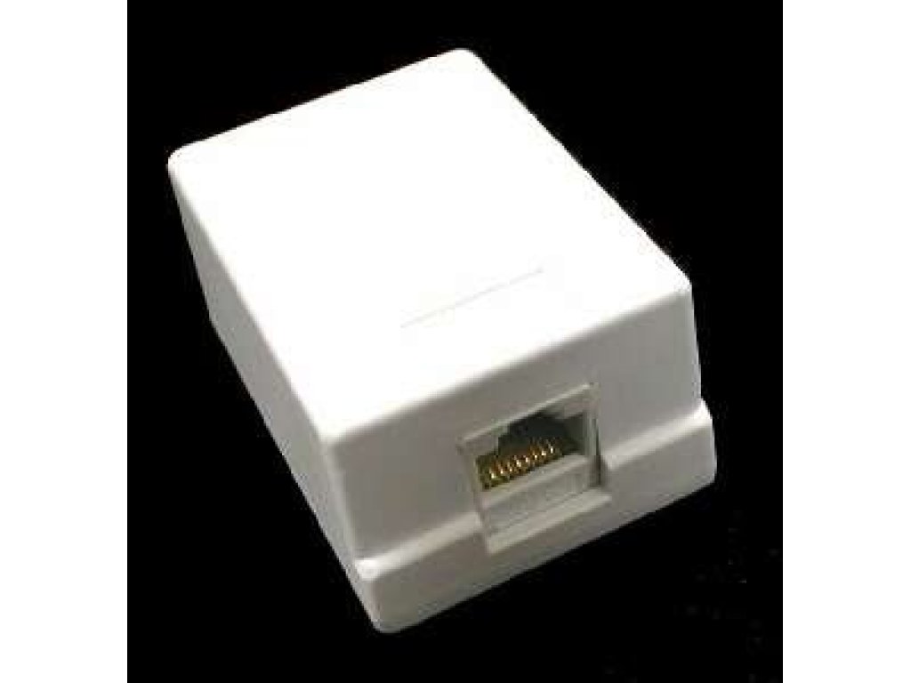 OEM zásuvka na omítku 1xRJ45 UTP Cat5e white