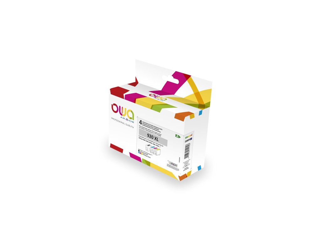 OWA ARMOR ink HP (CD975AE/CD972AE/CD973AE/CD974AE), 4-pack (CMYK), 48ml/3x12ml (K10319OW)