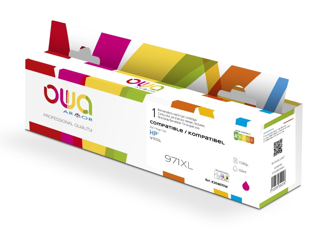 OWA ARMOR ink ink kompatibilní s CN627AE, HP 971XL, červená/magenta (K20467OW)