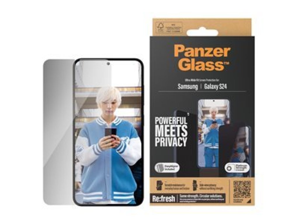 PanzerGlass Privacy Samsung Galaxy S24 s instalačním rámečkem