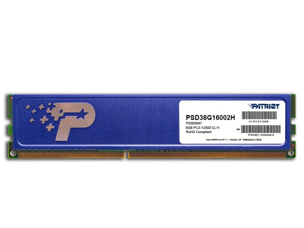 PATRIOT 8GB DDR3 1600MHz (PSD38G16002H)