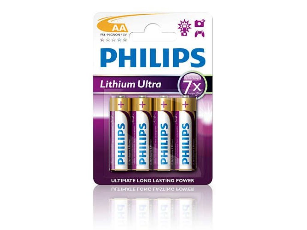 PHILIPS baterie AA Ultra lithium - 4ks (FR6LB4A/10)