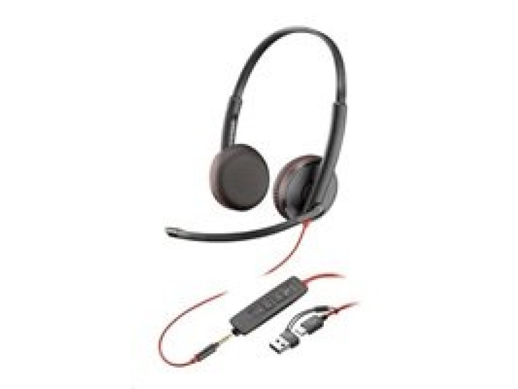 POLY Blackwire 3225 náhlavní souprava, 3.5 mm jack + USB-C/A adaptér, stereo (bulk) (8X229AA)