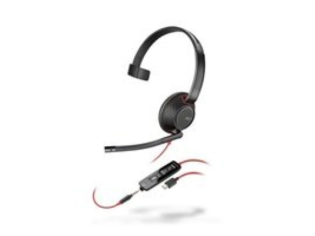 POLY Blackwire 5210 náhlavní souprava, 3.5 mm jack + USB-C/A adaptér, mono (8X230AA)