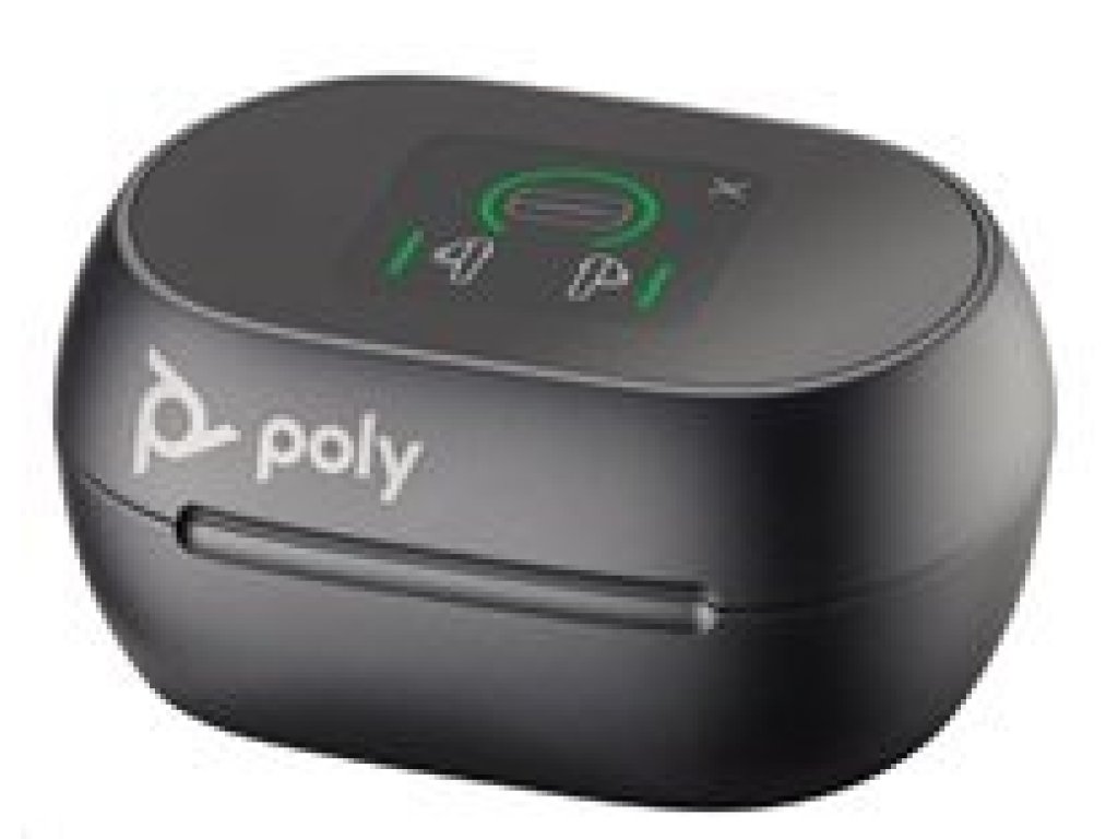 POLY Voyager Free 60+ bluetooth headset, BT700 USB-C adaptér, dotykové nabíjecí pouzdro, černá (7Y8G4AA)