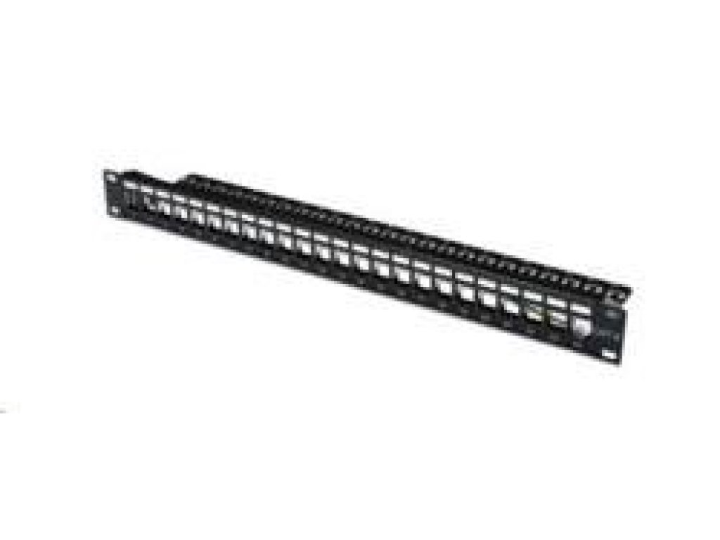Premium Patch panel 24 port neosazený (pro keystony), černý