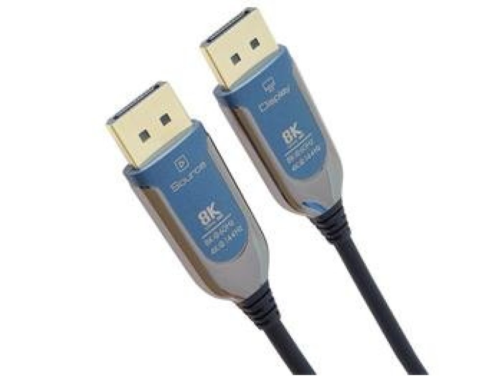 PREMIUMCORD 8K Optický DisplayPort 1.4 přípojný kabel M/M, zlacené konekt. 20m (kport12-20)