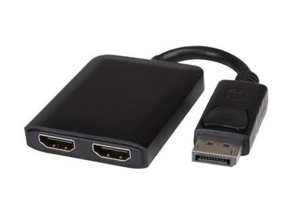 PREMIUMCORD adaptér DisplayPort-2xHDMI, M/2xF (kportad18)