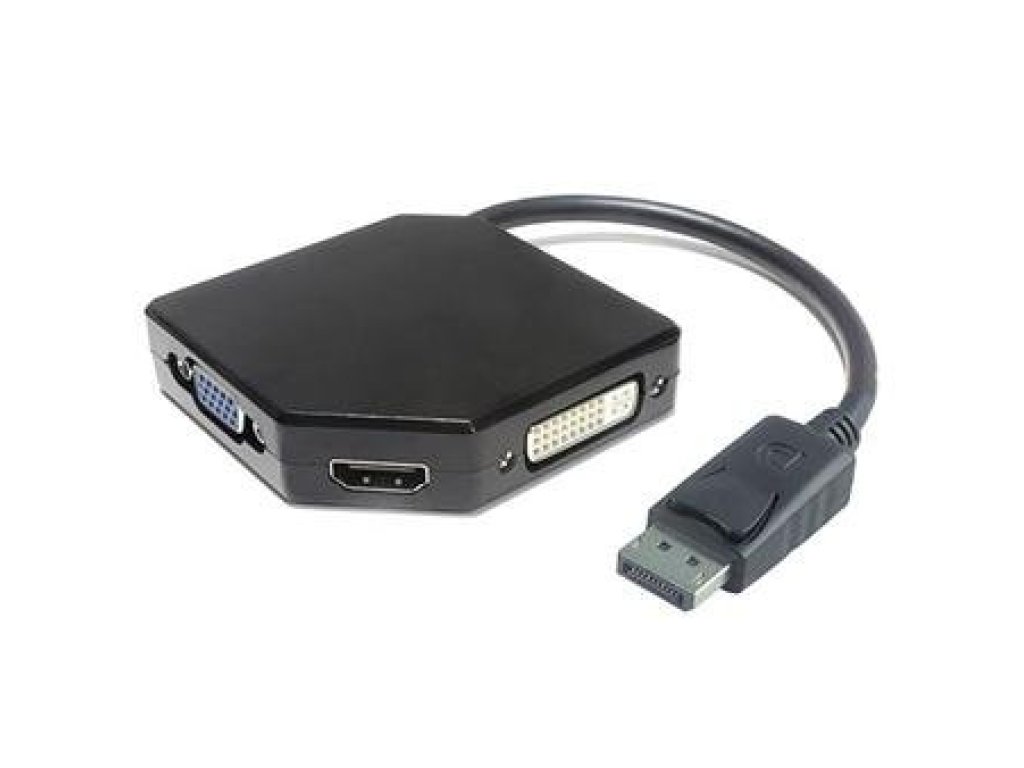 PREMIUMCORD adaptér DisplayPort-HDMI+DVI+VGA, M/F+F+F (kportad14)