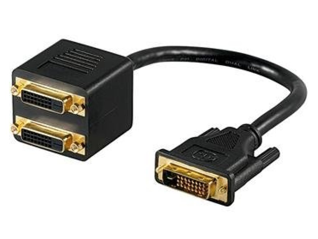 PREMIUMCORD adaptér DVI-2xDVI, M/2xF (kpdva-5)