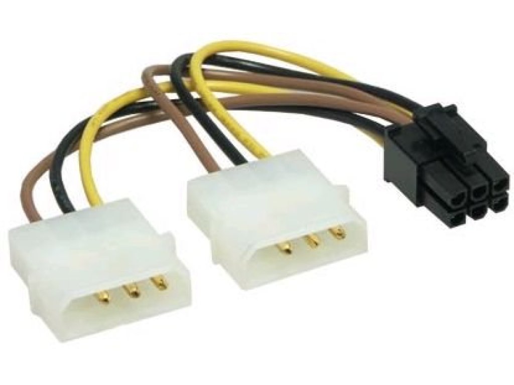 PREMIUMCORD adaptér napájecí, 2xMolex 5.25"-PCI-E 6pin, 2xM/M (kn-9)