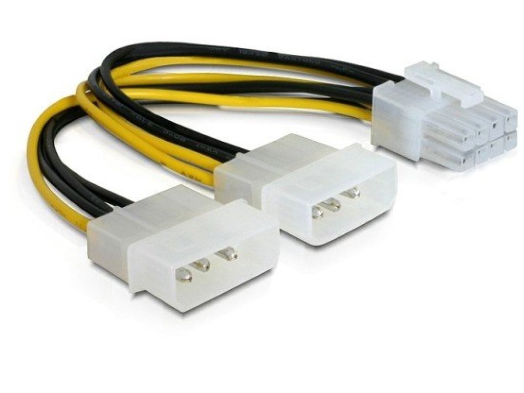 PREMIUMCORD adaptér napájecí, 2xMolex 5.25"-PCI-E 8pin, 2xM/M (kn-13)