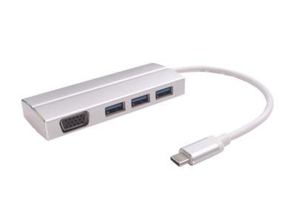 PREMIUMCORD adaptér USB 3.1-VGA, C-VGA+3xA, M/F+3xF (ku31vga05)