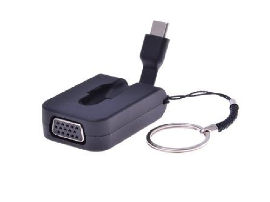 PREMIUMCORD adaptér USB 3.1-VGA, C-VGA, M/F, zasunovací kabel, kroužek na klíče (ku31vga06)