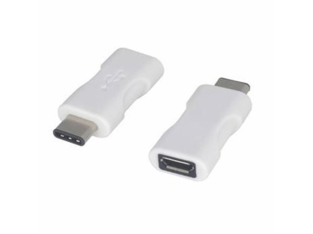 PREMIUMCORD adaptér USB, C-B micro, M/F, bílý (kur31-15)