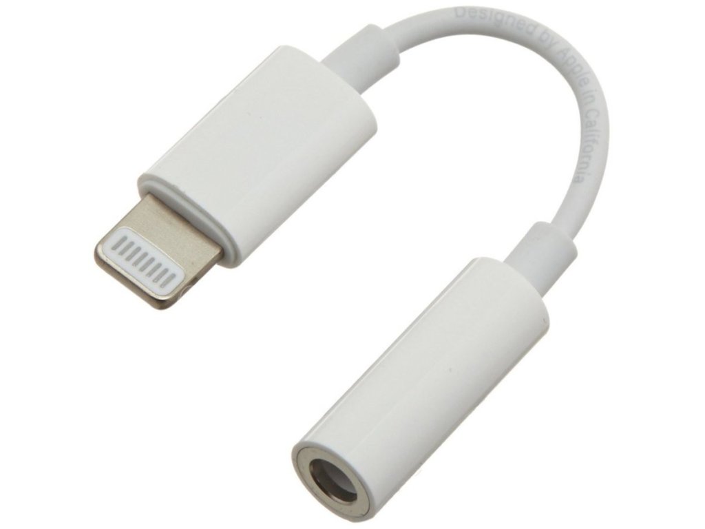 PREMIUMCORD Apple Lightning audio redukcní kabel na 3.5 mm stereo jack/female, bílý (kipod51)