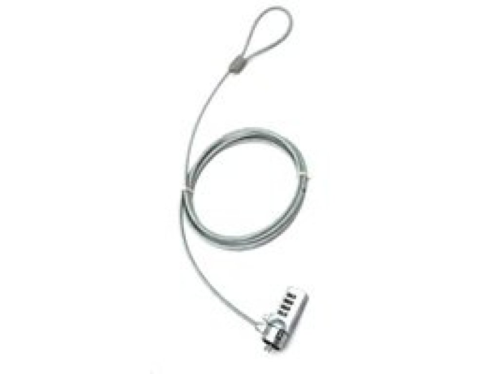 PREMIUMCORD Bezpecnostní zámek na NTB 1,8m Kensington Lock (4 místný kód, ocelové lanko)