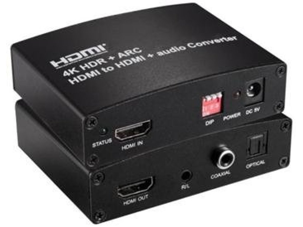 PREMIUMCORD HDMI 2.0 Repeater+Audio extraktor s oddelením audia, stereo jack, Toslink, RCA (khcon-41)
