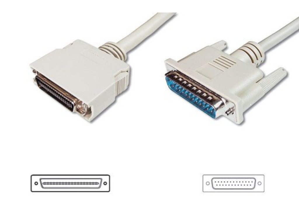 PREMIUMCORD kabel DB25-LPT, M/M, propojovací, 1,8m, šedý (kc2-25)