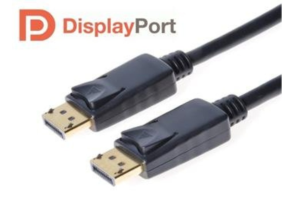 PREMIUMCORD kabel DisplayPort-DisplayPort, M/M, propojovací, 2m, černý, v1.2 (kport4-02)