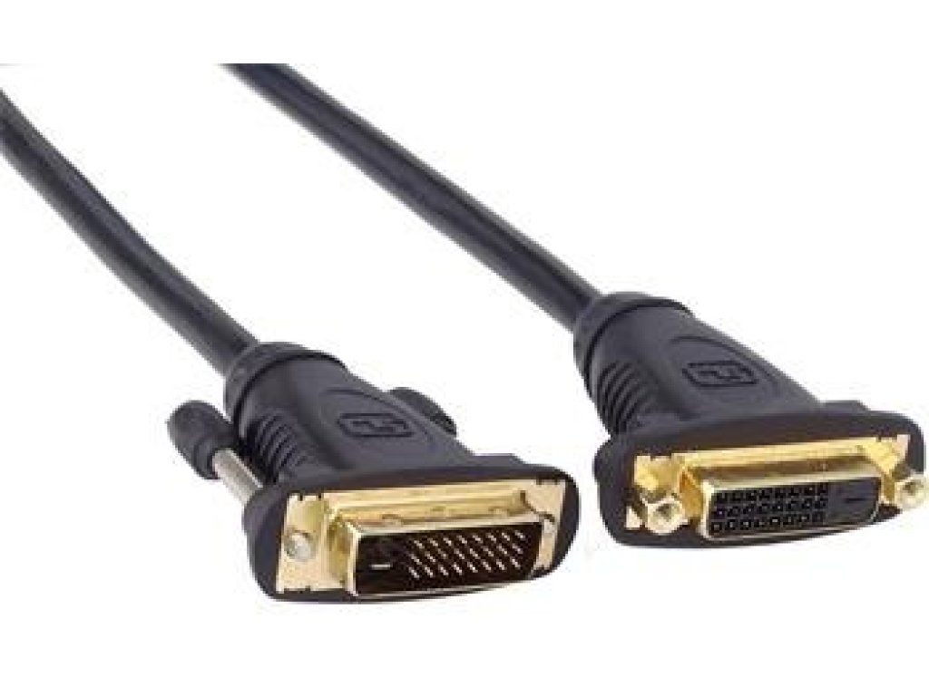 PREMIUMCORD kabel DVI-DVI, M/F, prodlužovací, 10m, černý (kpdvimf10)