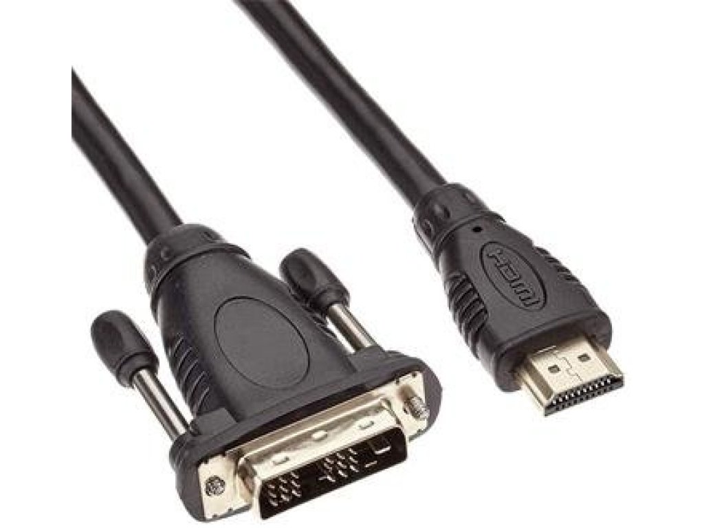 PREMIUMCORD kabel HDMI-DVI, M/M, propojovací, 1m, černý (kphdmd1)