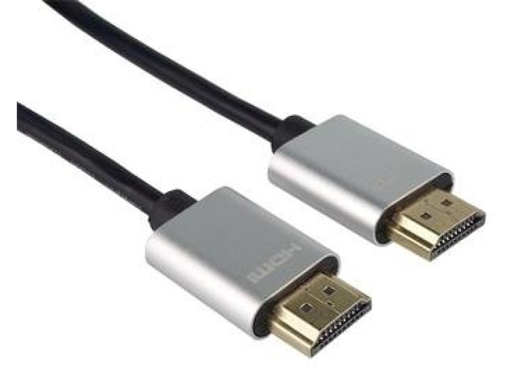 PREMIUMCORD kabel HDMI-HDMI, M/M, propojovací, 0,5m, černý, slim, v1.4 (kphdmes05)