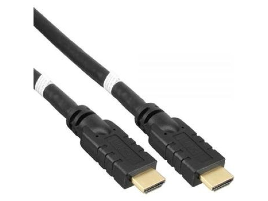 PremiumCord kabel HDMI-HDMI, M/M, propojovací, 10m, černý, s integrovaným zesilovačem, v2.0 (kphdm2r10)