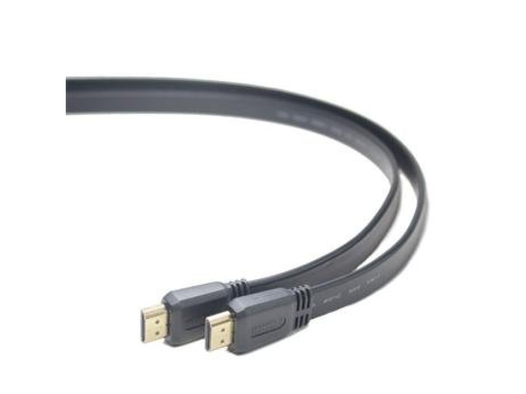 PREMIUMCORD kabel HDMI-HDMI, M/M, propojovací, 1m, černý, plochý, v1.4 (kphdmep1)