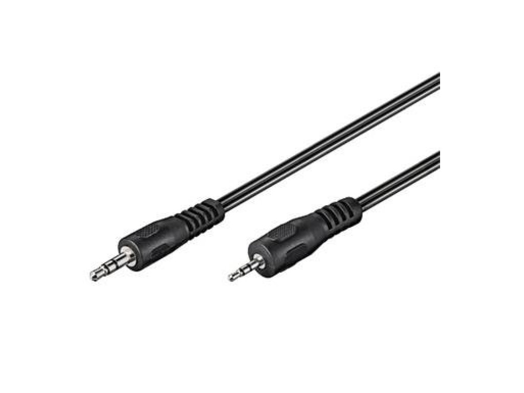 PREMIUMCORD kabel Jac 3.5-Jack 2.5, M/M, propojovací, 2m, černý (kjack2mm2)