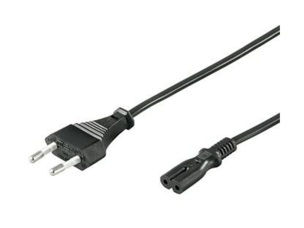 PREMIUMCORD kabel napájecí 230V 2pin, 3m, černý (kpspm3)
