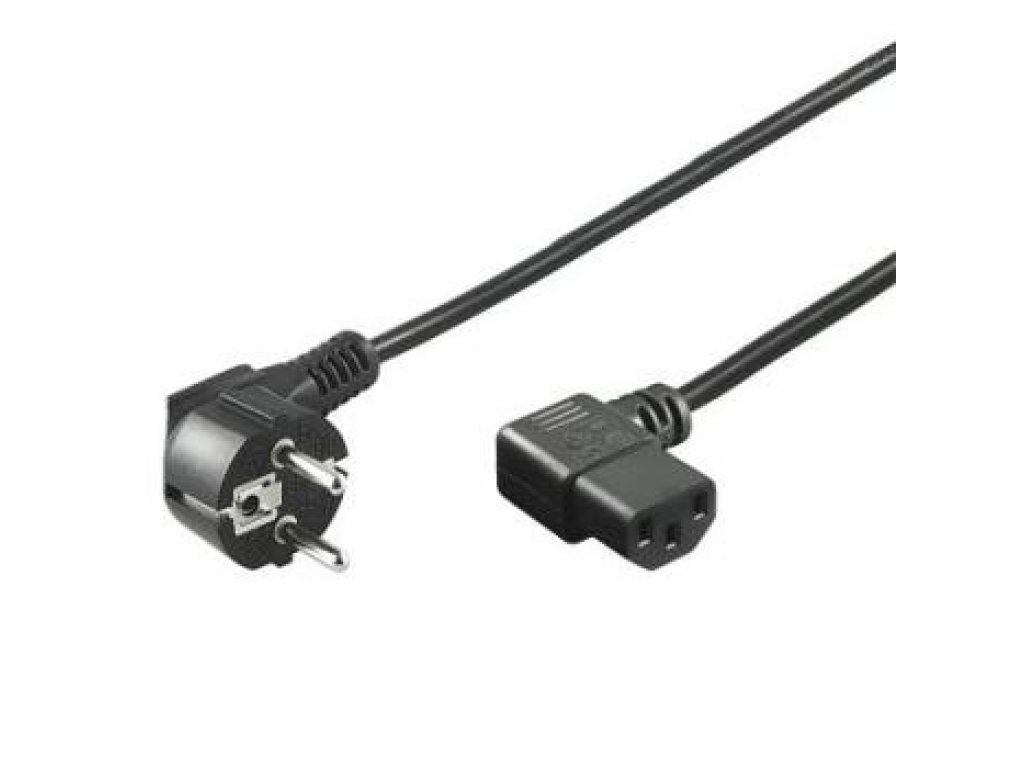 PREMIUMCORD kabel napájecí 230V k PC, 5m, černý, pravoúhlý (kpsp5-90)