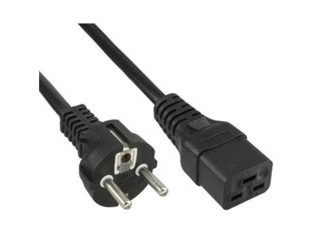 PREMIUMCORD kabel napájecí 230V k PC, konektor C19, 1,5m, černý (kpspa015)