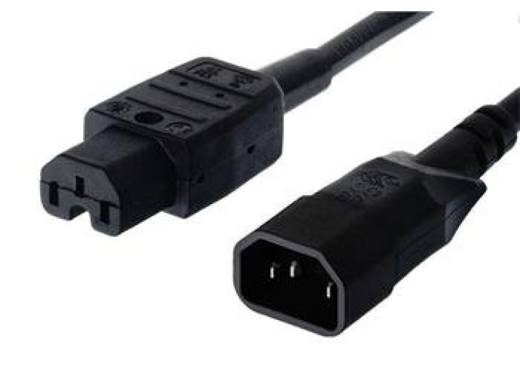 PREMIUMCORD kabel napájecí 230V k PC, konektory C15-C14, 2m, černý (kpss2)