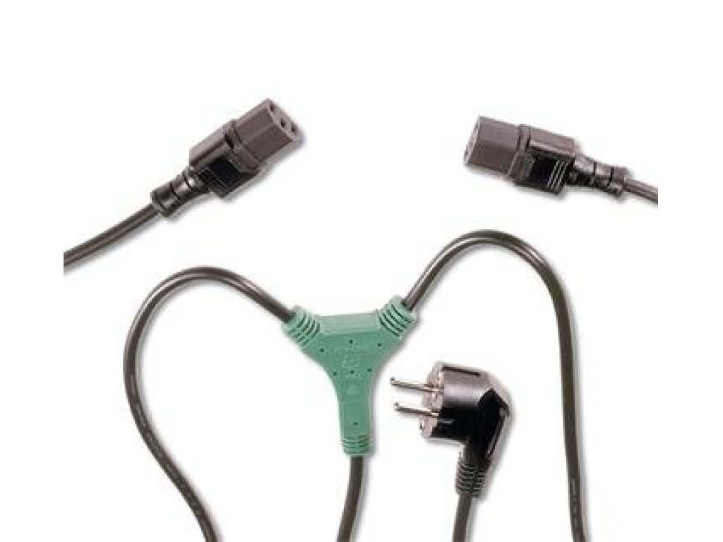 PREMIUMCORD kabel napájecí 230V k PC, Y kabel, M/2xF (kpspy)