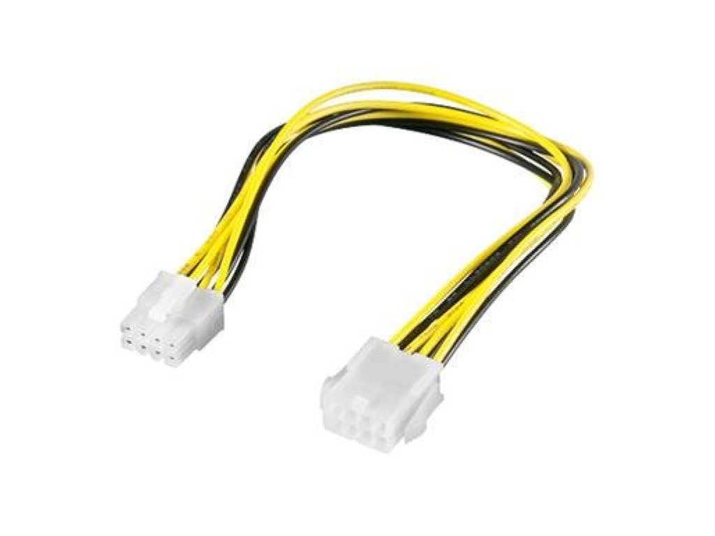 PREMIUMCORD kabel napájecí, 8pin-8pin, M/F, prodlužovací, 0,28m (kn-20)
