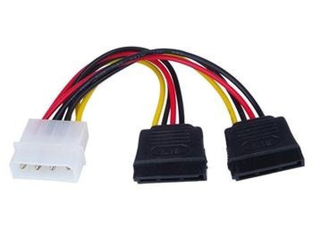 PREMIUMCORD kabel napájecí k HDD, Molex-2xSATA (kfsa-3)